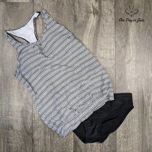 Yonique Racerback Blouson Tankini Swimsuit